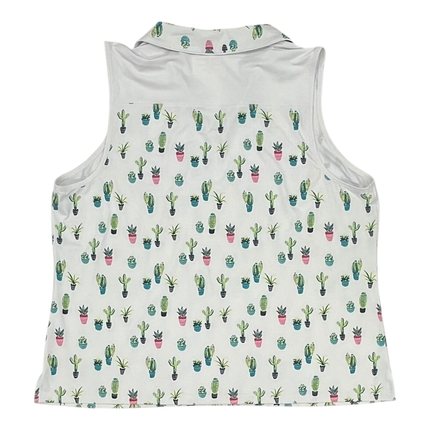 Athletic Tank Top By Clothes Mentor In White, Size:2X