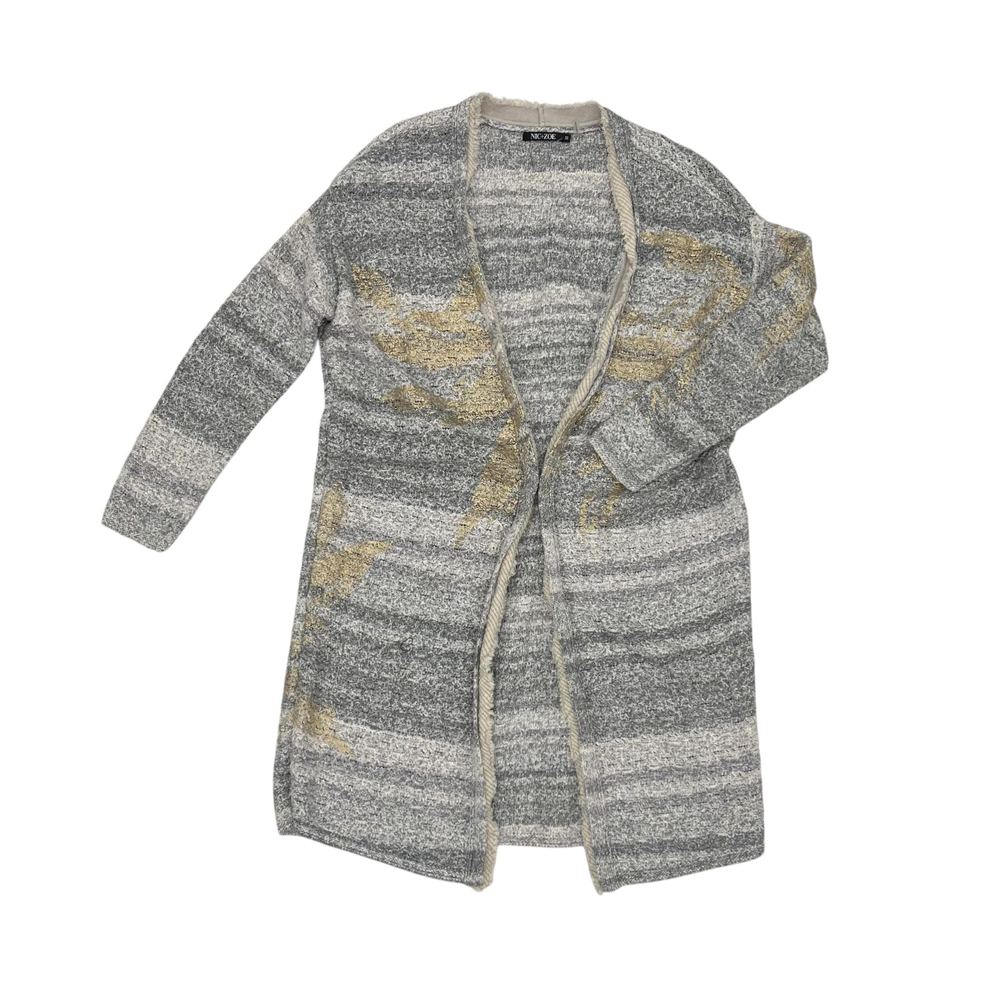 Cardigan By Nic + Zoe In Grey, Size:M