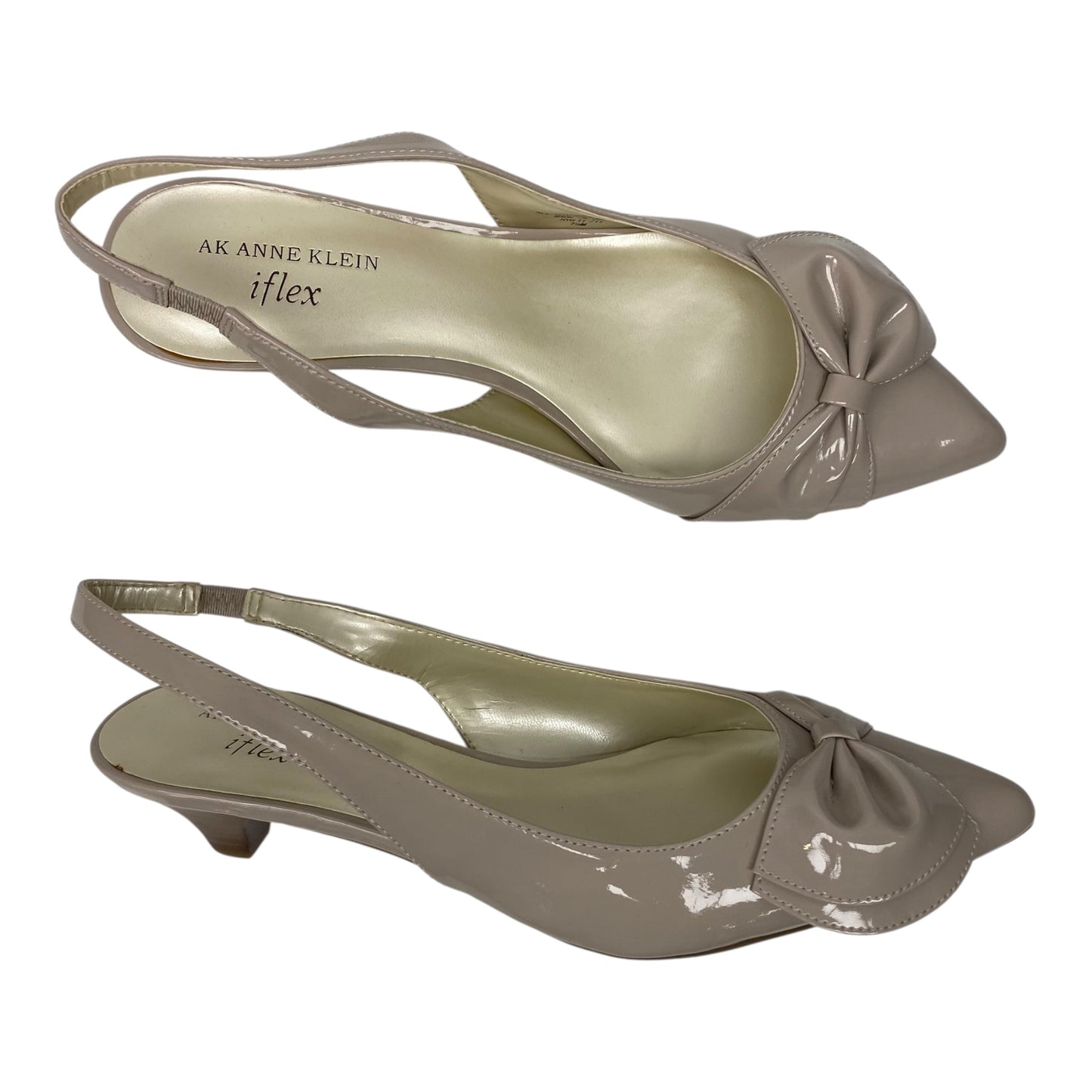Shoes Heels Kitten By Anne Klein In Cream, Size:7.5