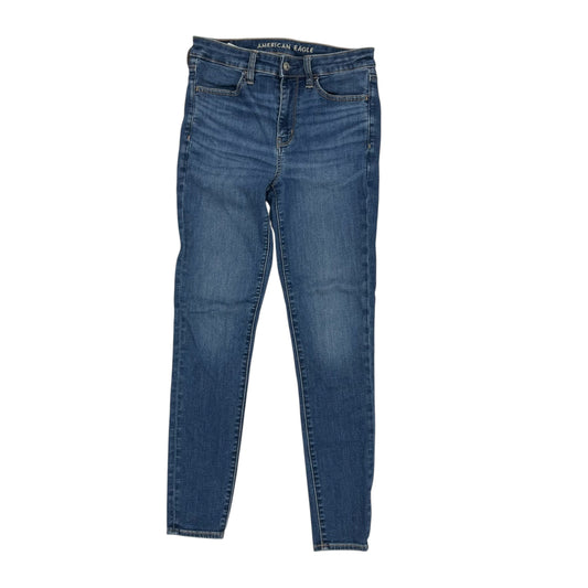 Jeans Skinny By American Eagle In Blue Denim, Size:6