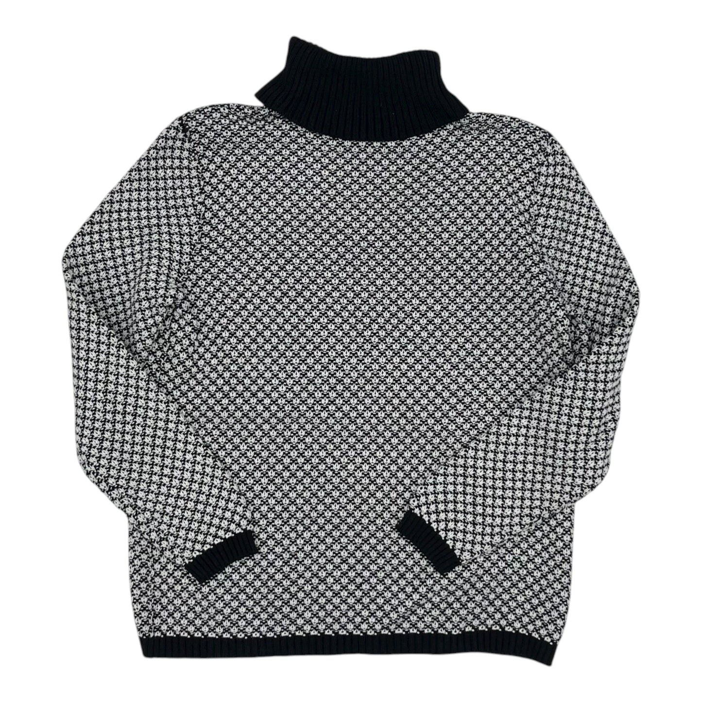 Sweater By Karen Scott In Black & White, Size:M