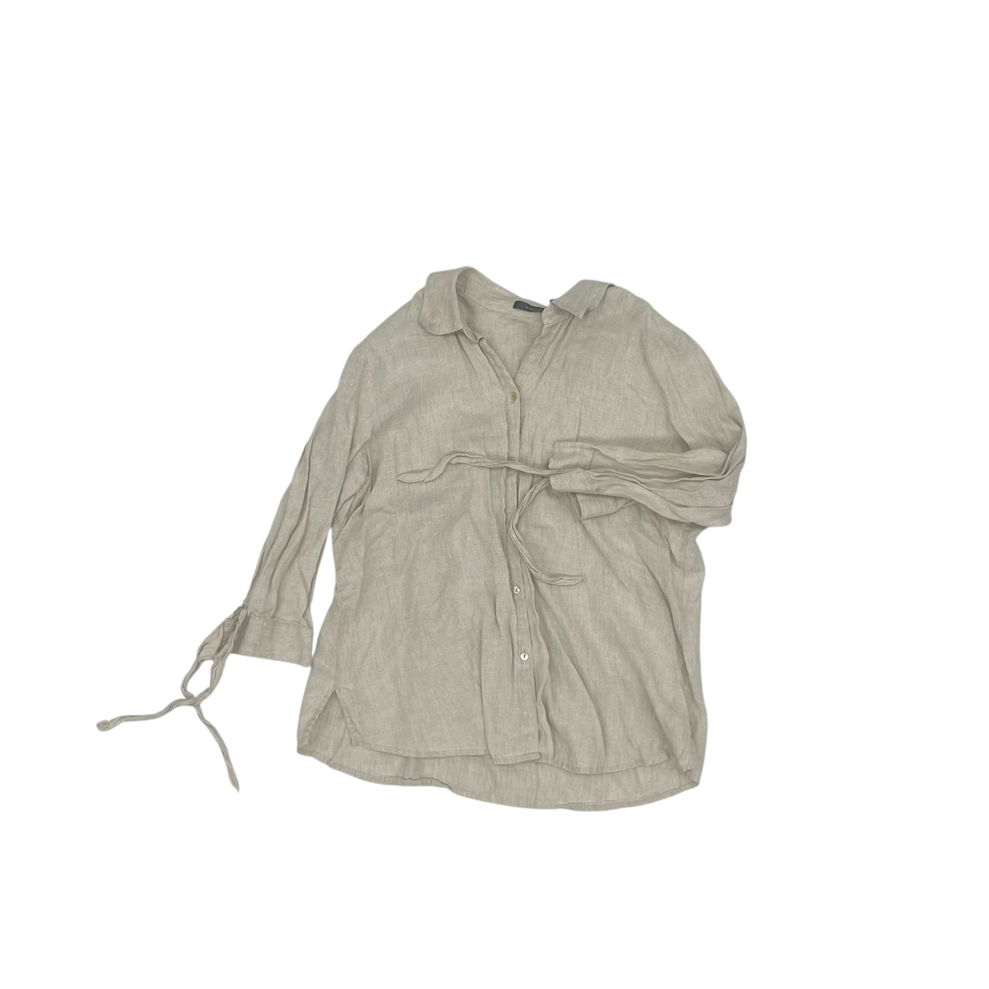 Top 3/4 Sleeve By Liz Claiborne In Tan, Size:Xl
