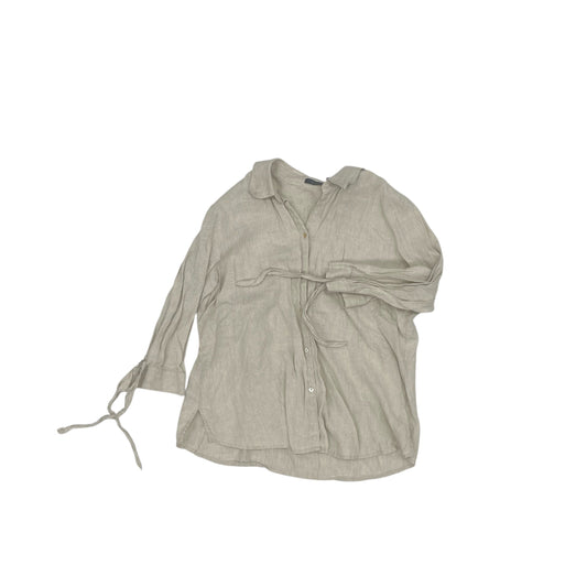 Top 3/4 Sleeve By Liz Claiborne In Tan, Size:Xl