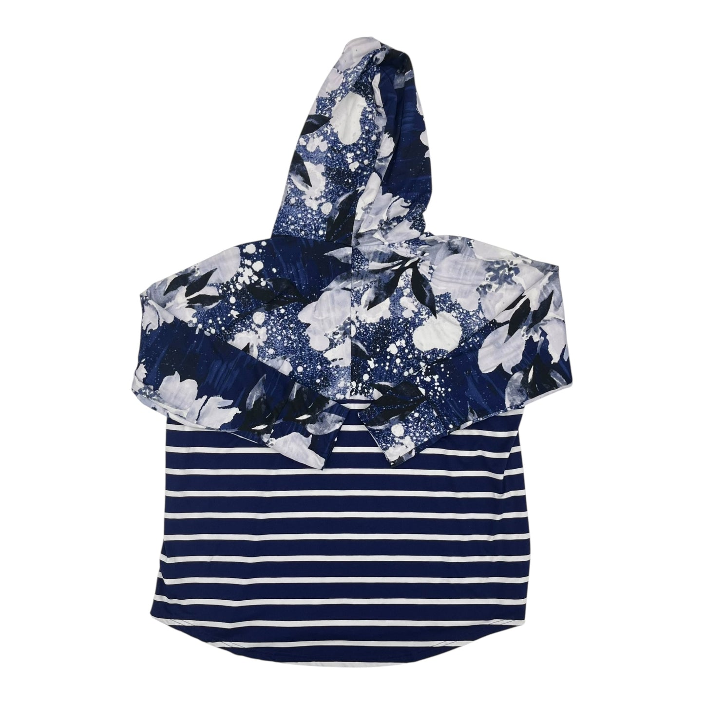 Sweatshirt Hoodie By Lularoe In Blue & White, Size:3X