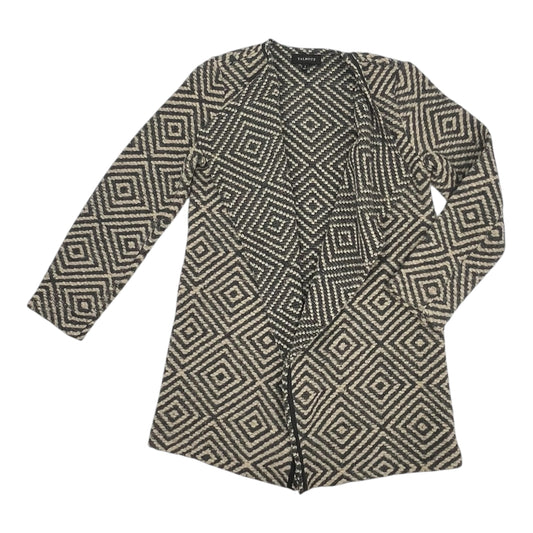 Sweater Cardigan By Talbots In Grey & Tan, Size:S
