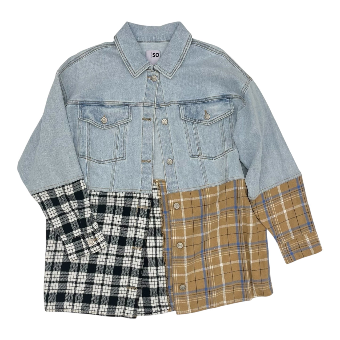Jacket Shirt By So In Blue Denim, Size:M