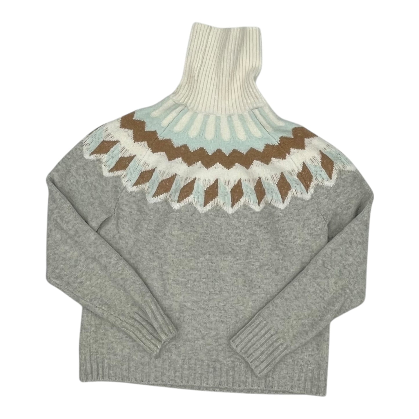 Sweater By J. Crew In Cream & Grey, Size:M