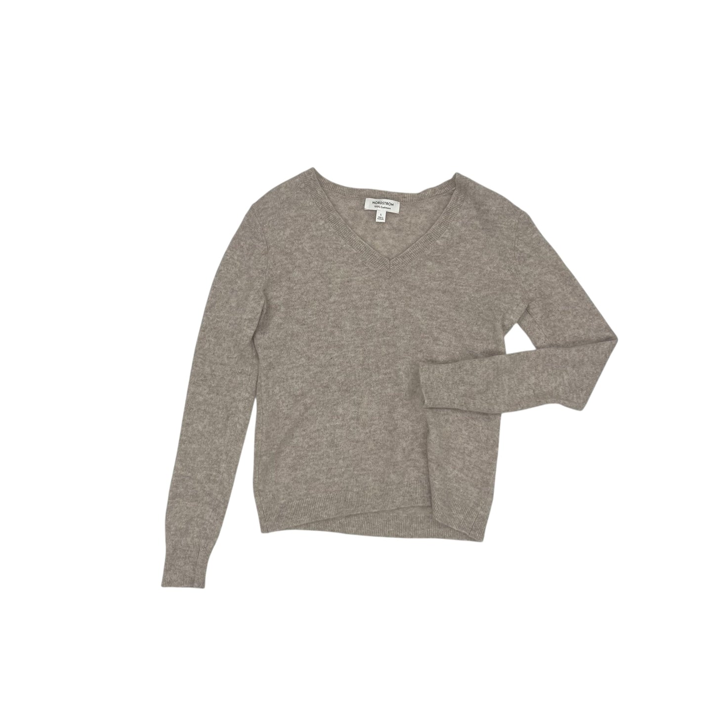 Sweater Cashmere By Nordstrom In Tan, Size:L