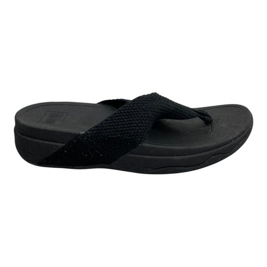 Sandals Flip Flops By Fitflop In Black, Size:6
