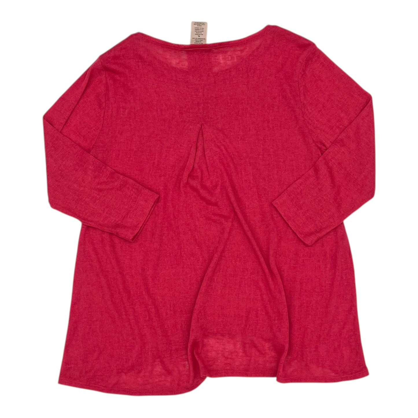 Top 3/4 Sleeve By Philosophy In Pink, Size:Xl