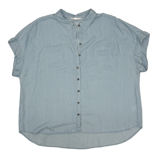 BLUE TOP SS by JANE AND DELANCEY Size:2X