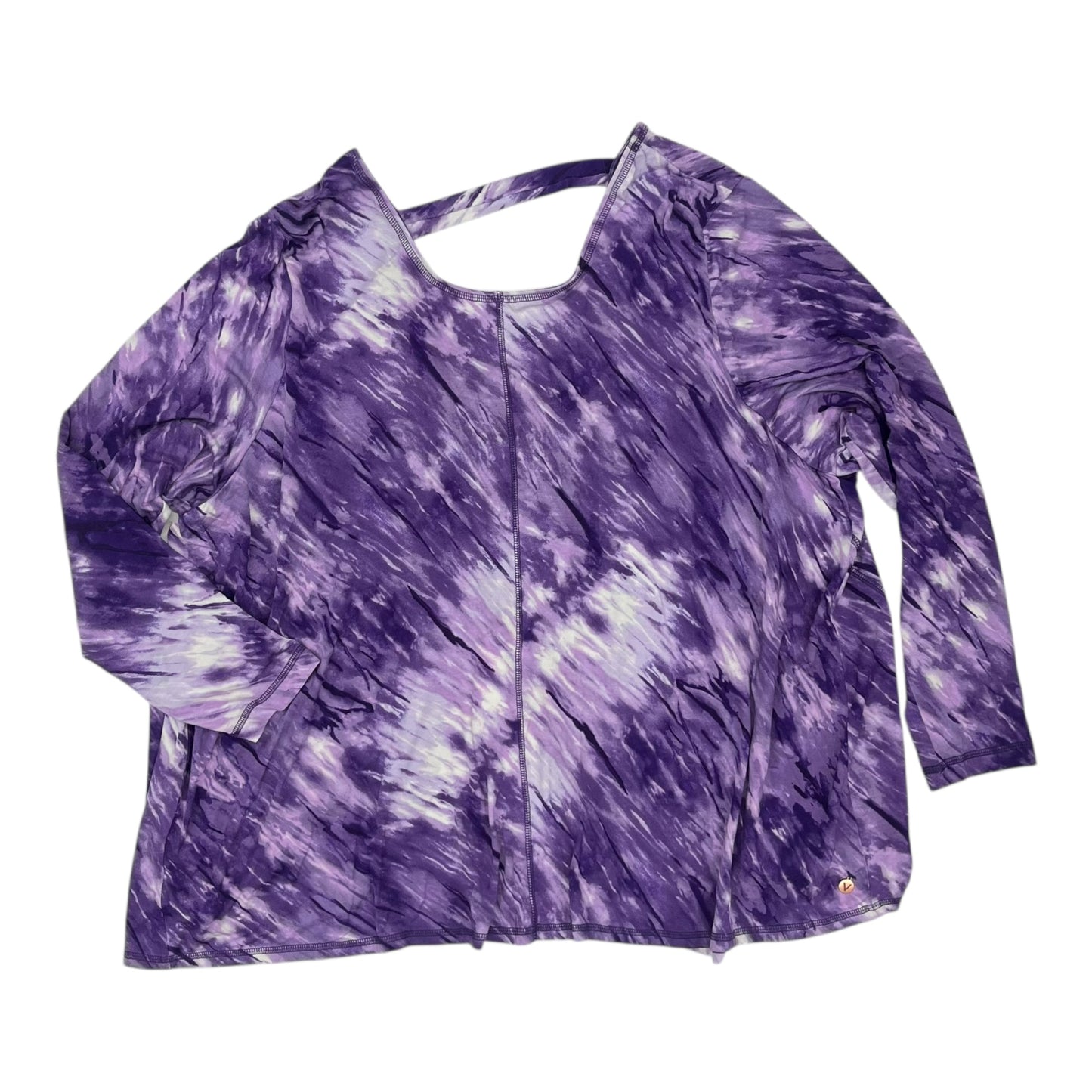 Athletic Top Ls Crewneck By Livi Active In Purple, Size:3X