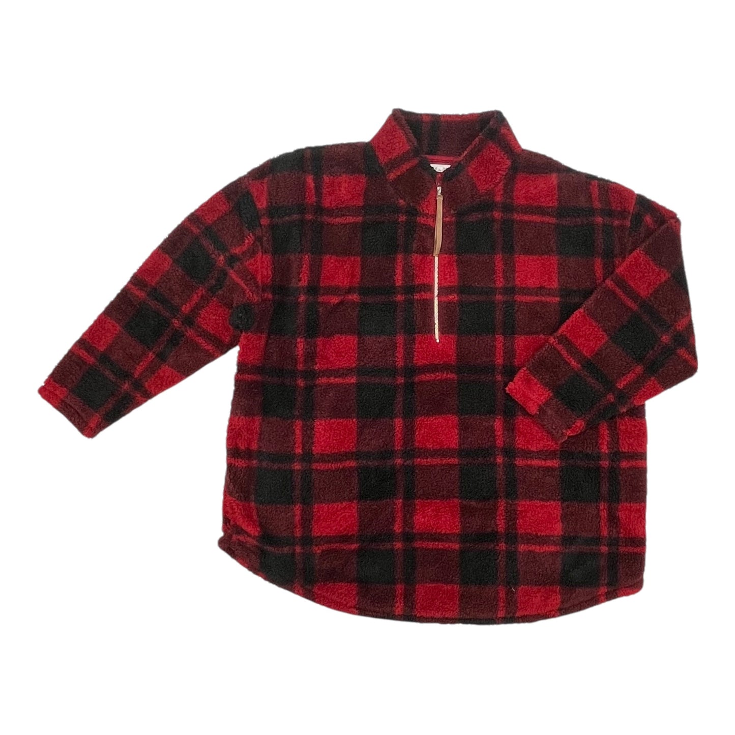 Sweatshirt Collar By Maurices In Black & Red, Size:3X