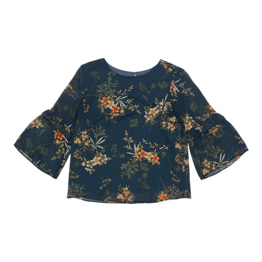 Top 3/4 Sleeve By Banana Republic In Floral Print, Size:S