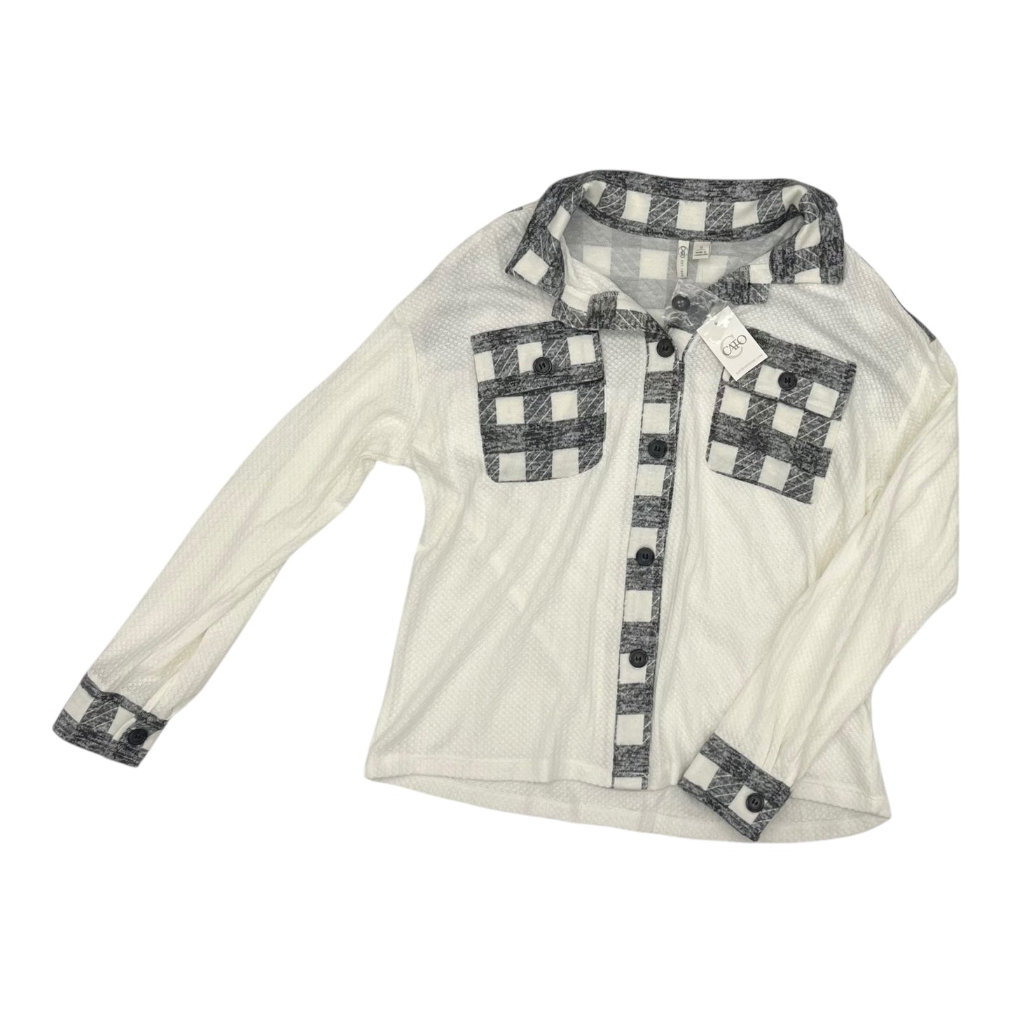 Top Ls By Cato In Grey & White, Size:S