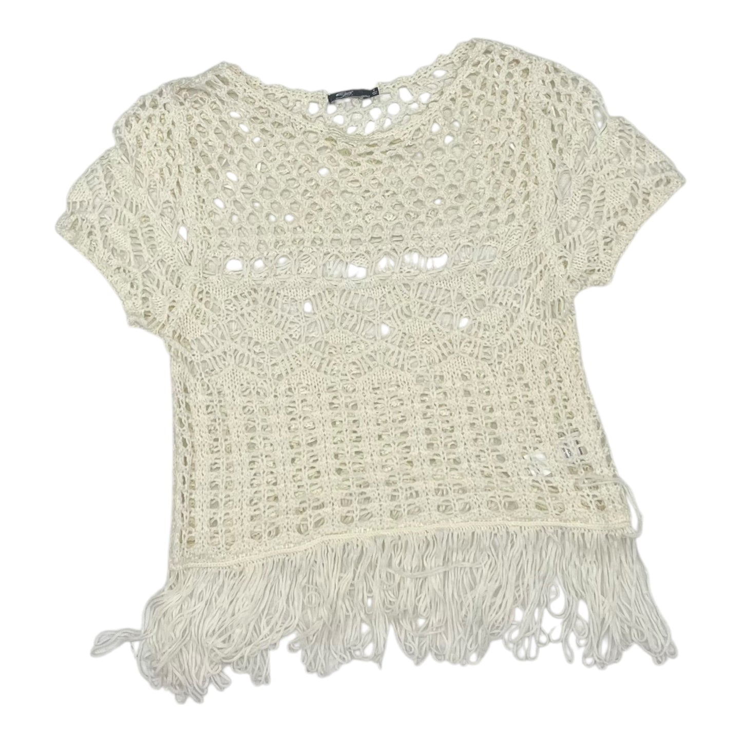 Vest Sweater By Silver In Cream, Size:M