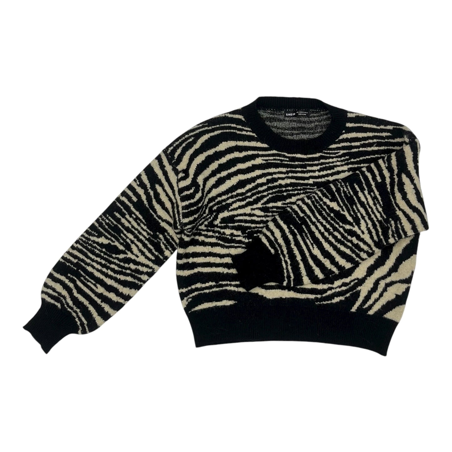 Sweater By Shein In Black & Brown, Size:L