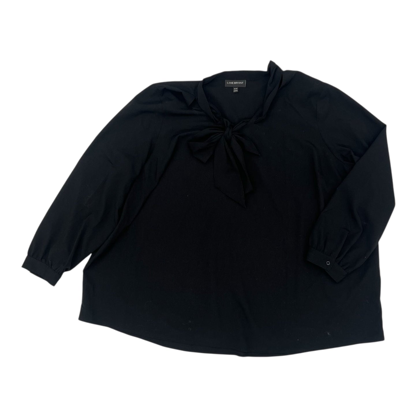 Blouse Ls By Lane Bryant In Black, Size:4X