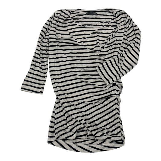 Mat Top Ls By A Pea In The Pod In Black & White, Size:M