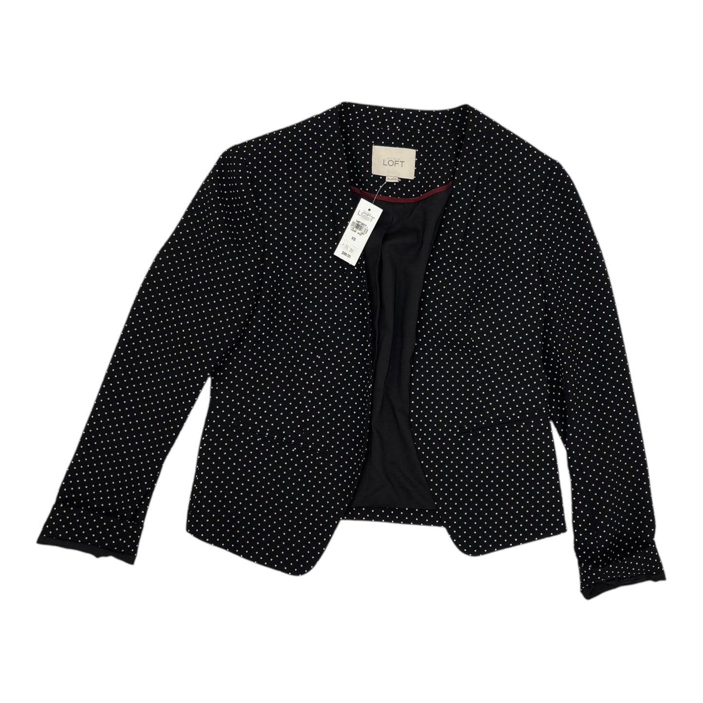 Blazer By Loft In Black & Cream, Size:Xs