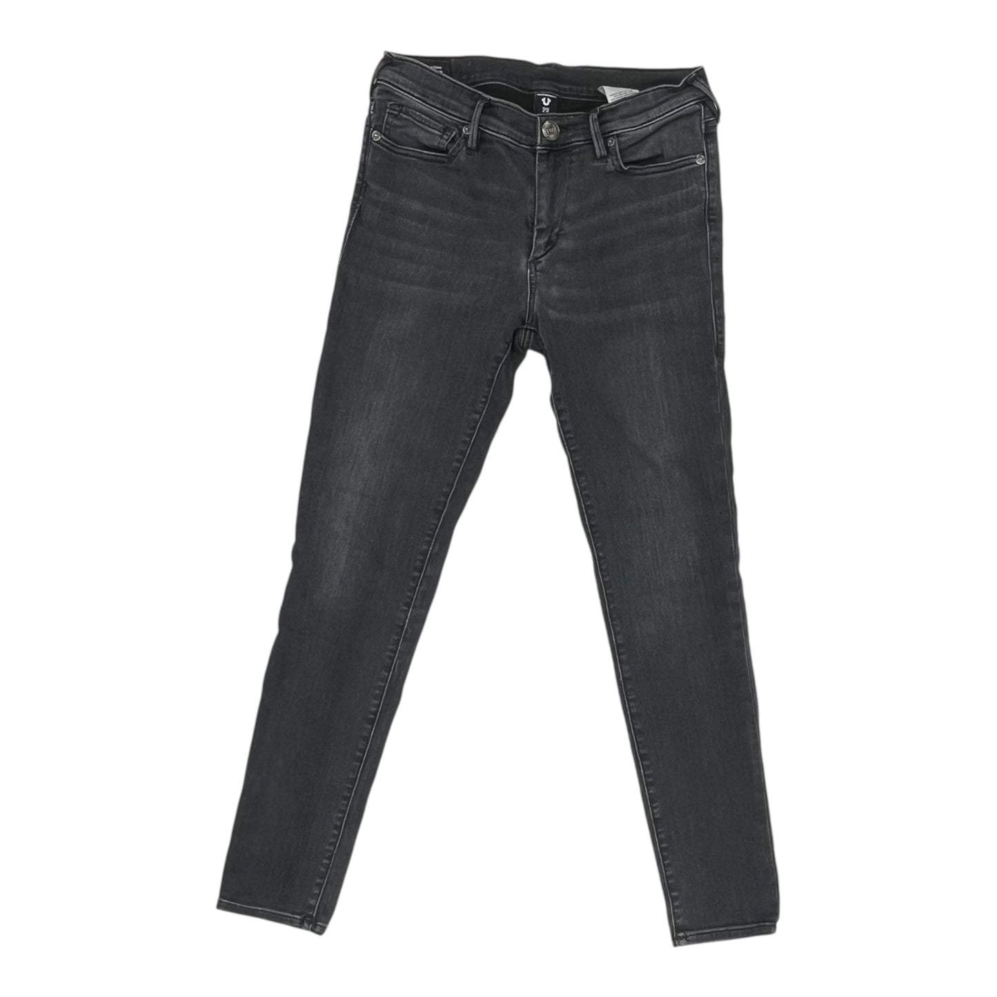 Jeans Skinny By True Religion In Black Denim, Size:8
