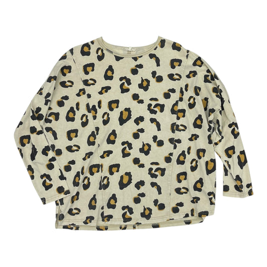 Top Ls By Easel In Leopard Print, Size:M
