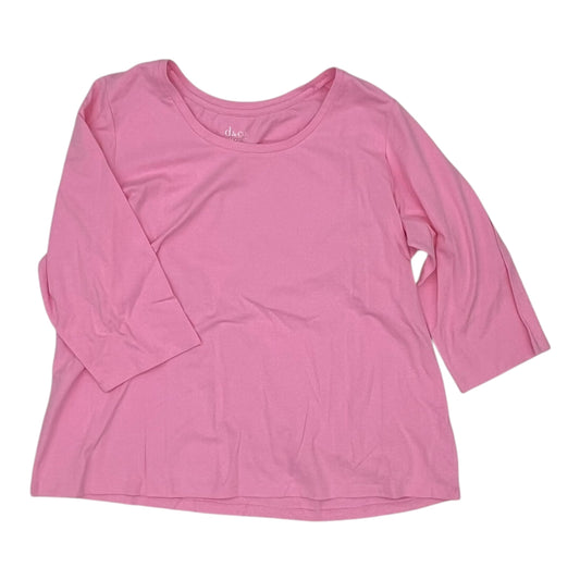 Top Ls Basic By Clothes Mentor In Pink, Size:2X
