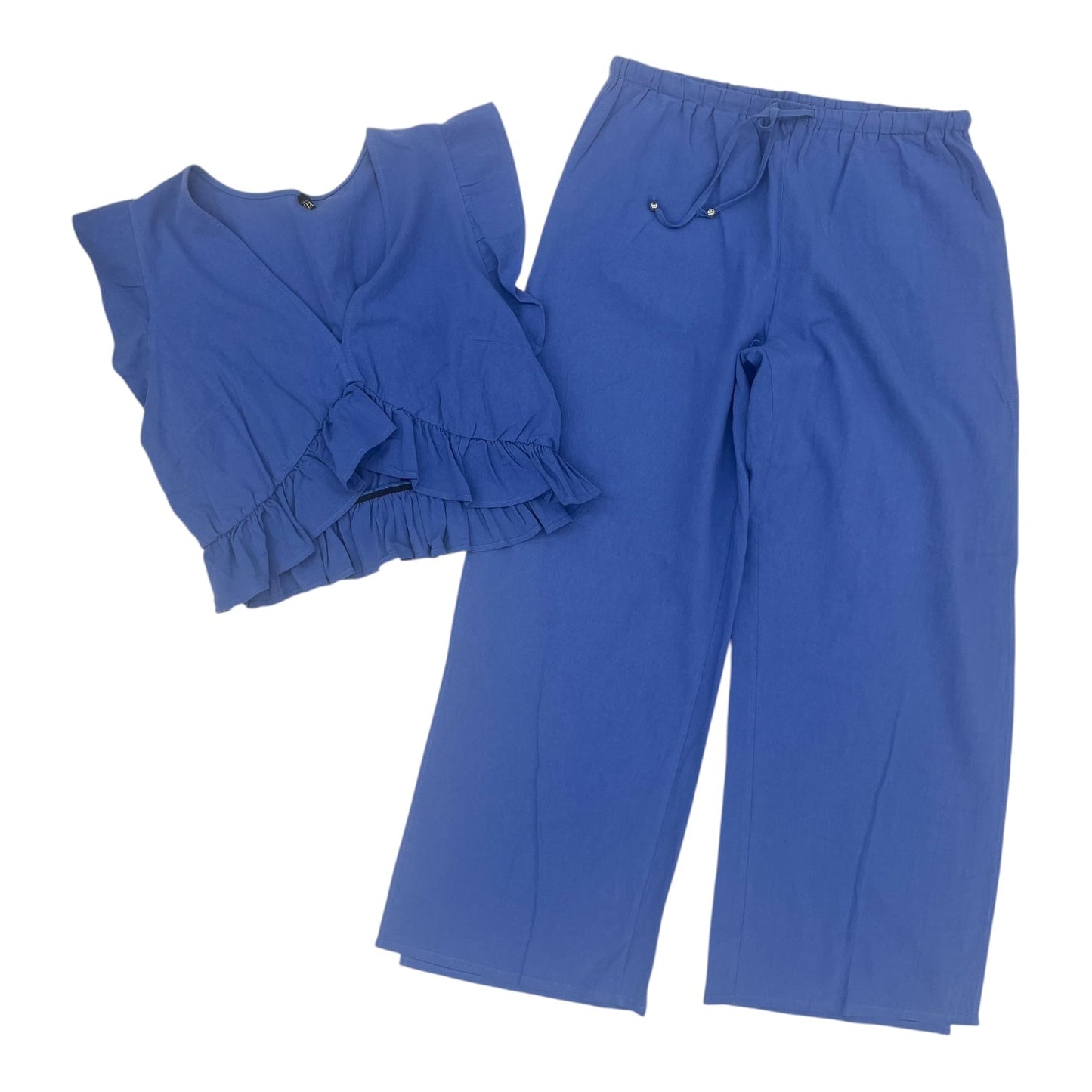 Pants Set 2Pc By Clothes Mentor In Blue, Size:Xl