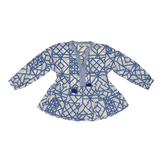 BLOUSE LS by VINEYARD VINES in BLUE & WHITE, Size:XS