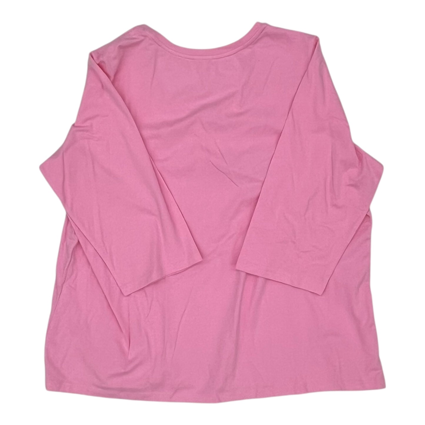 Top Ls Basic By Clothes Mentor In Pink, Size:2X