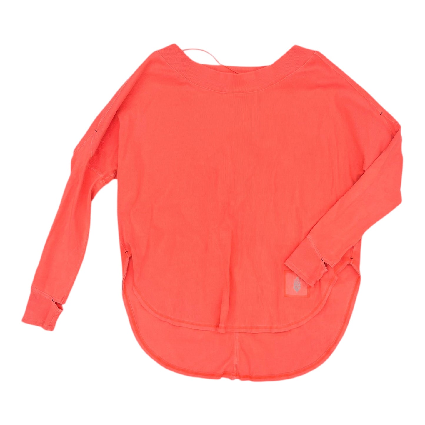 Athletic Top Ls Crewneck By Free People In Coral, Size:L