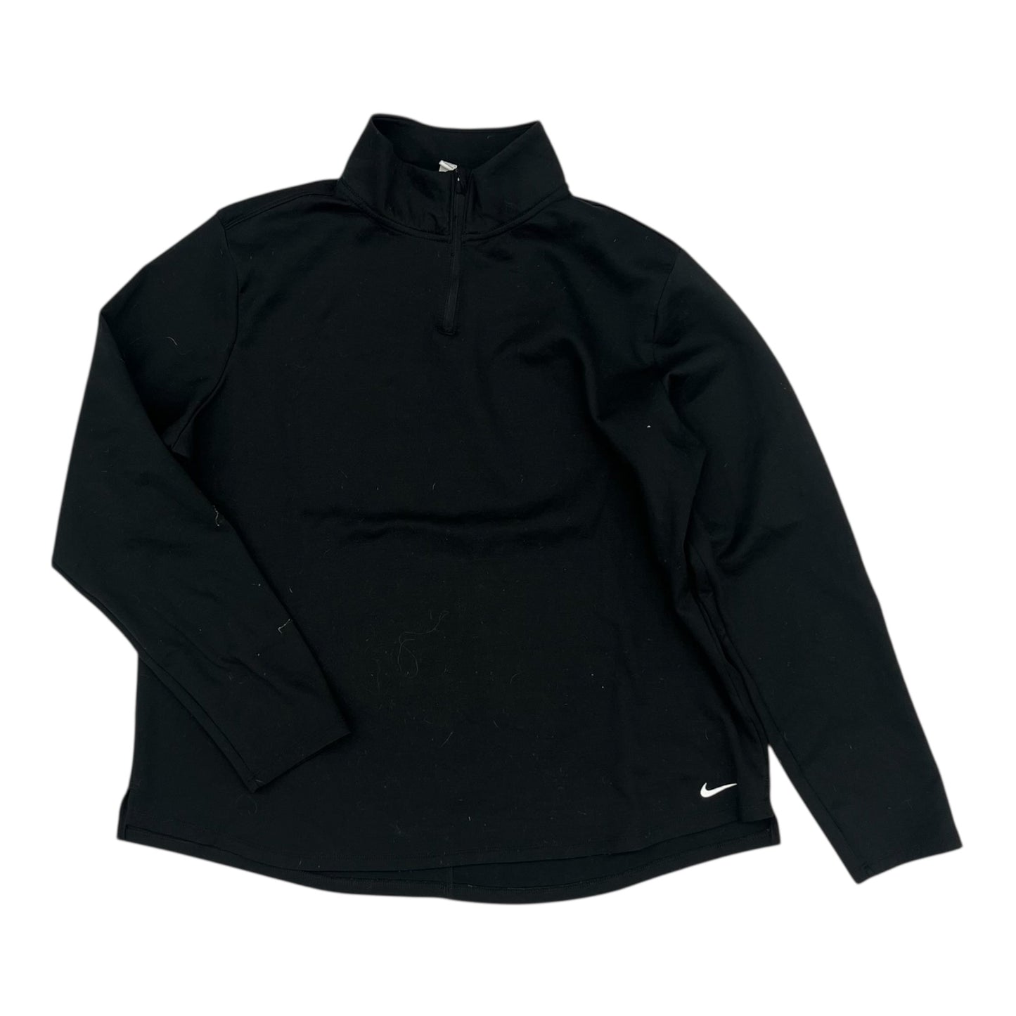 Athletic Top Ls Collar By Nike Apparel In Black, Size:Xxl