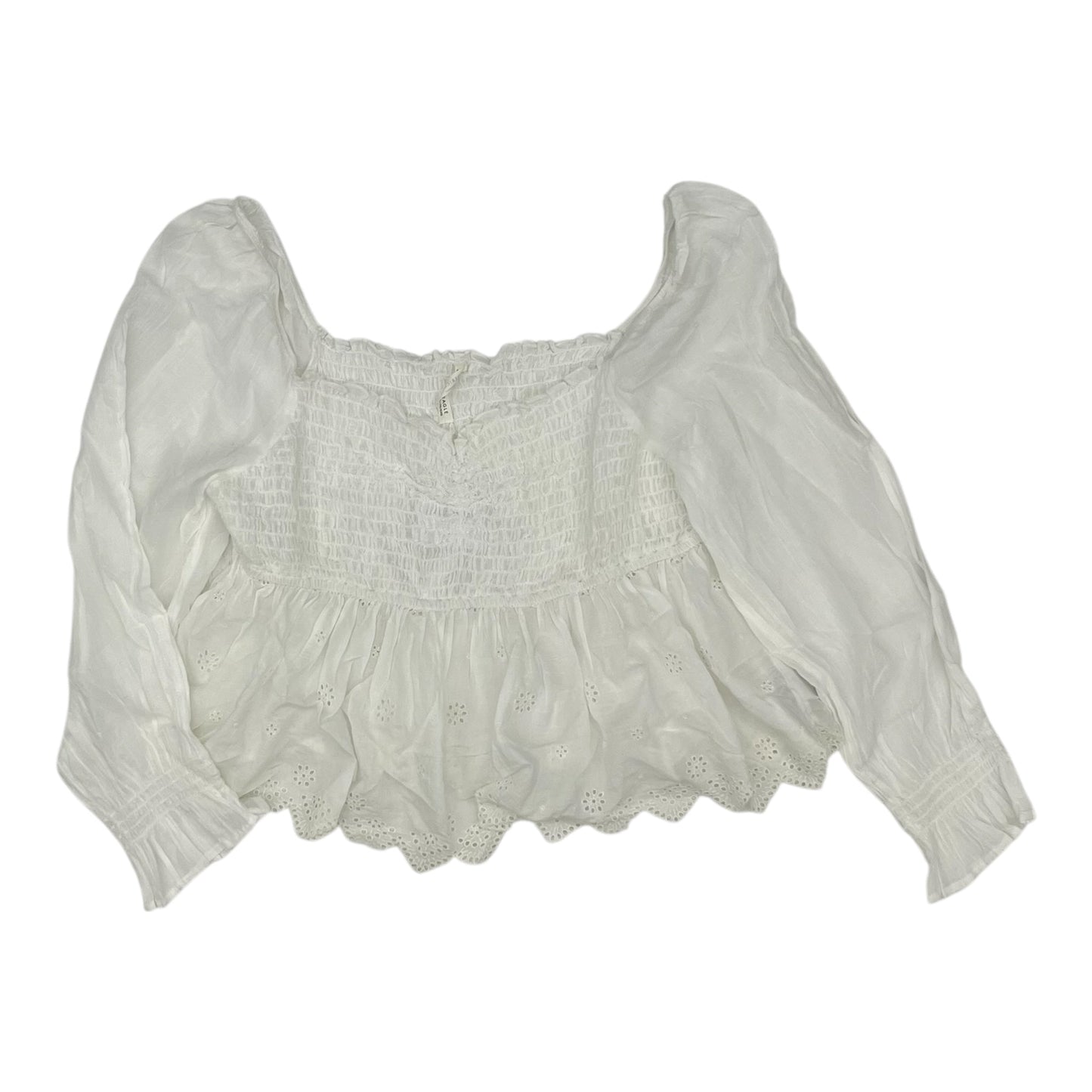 Blouse Ls By American Eagle In White, Size:Xl
