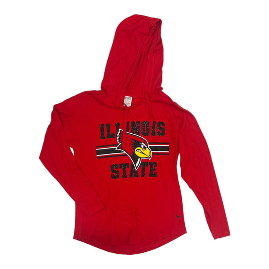 Athletic Top Ls Collar By Pink In Red, Size:L