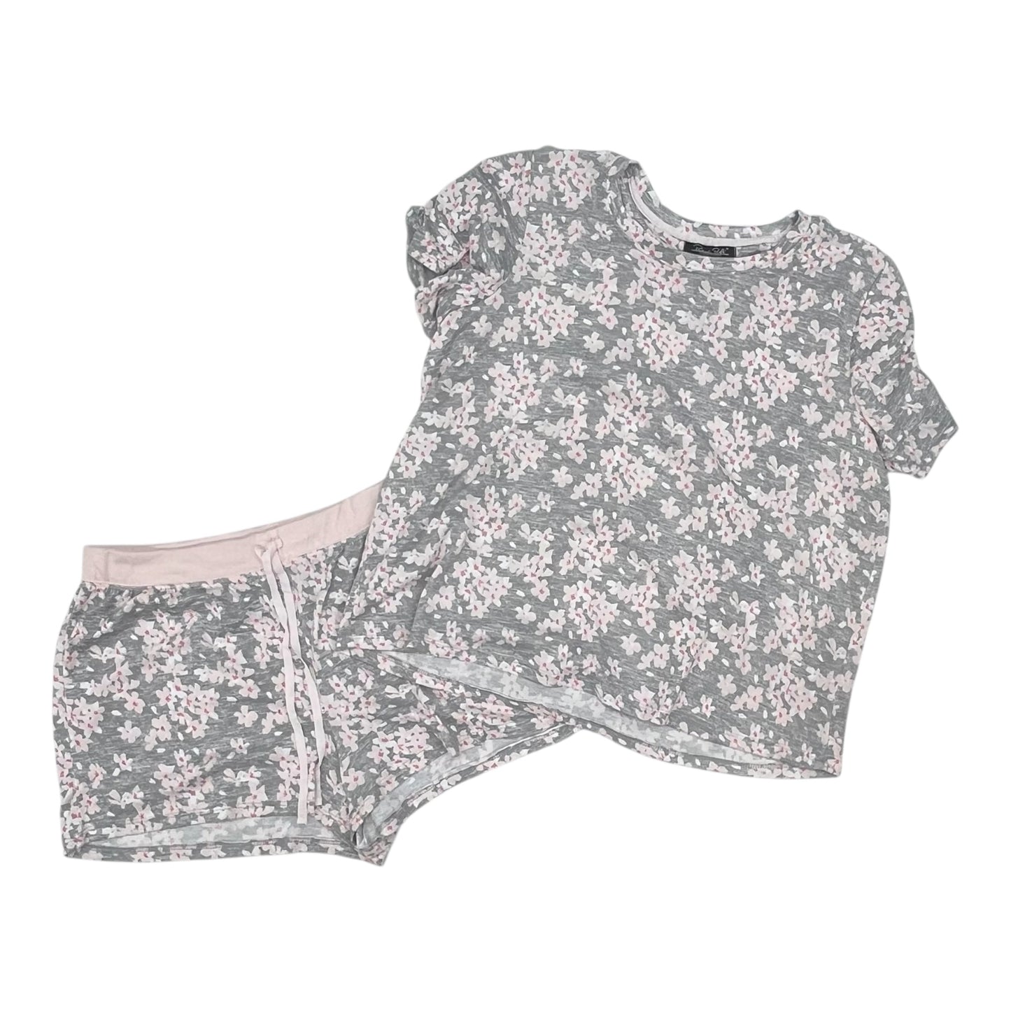 Pajamas 2Pc By Clothes Mentor In Grey & Pink, Size:1X