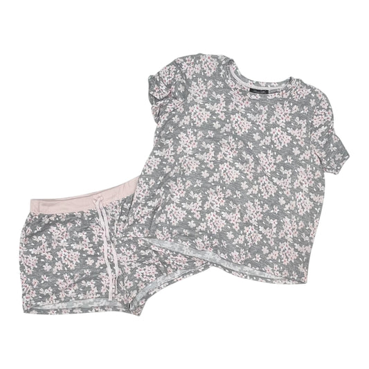 Pajamas 2Pc By Clothes Mentor In Grey & Pink, Size:1X