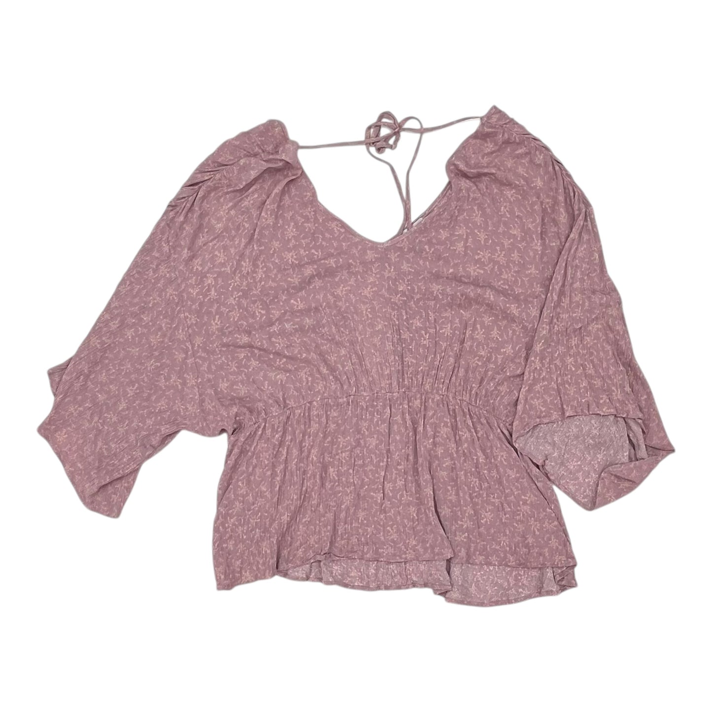 Blouse 3/4 Sleeve By White Birch In Pink, Size:3X