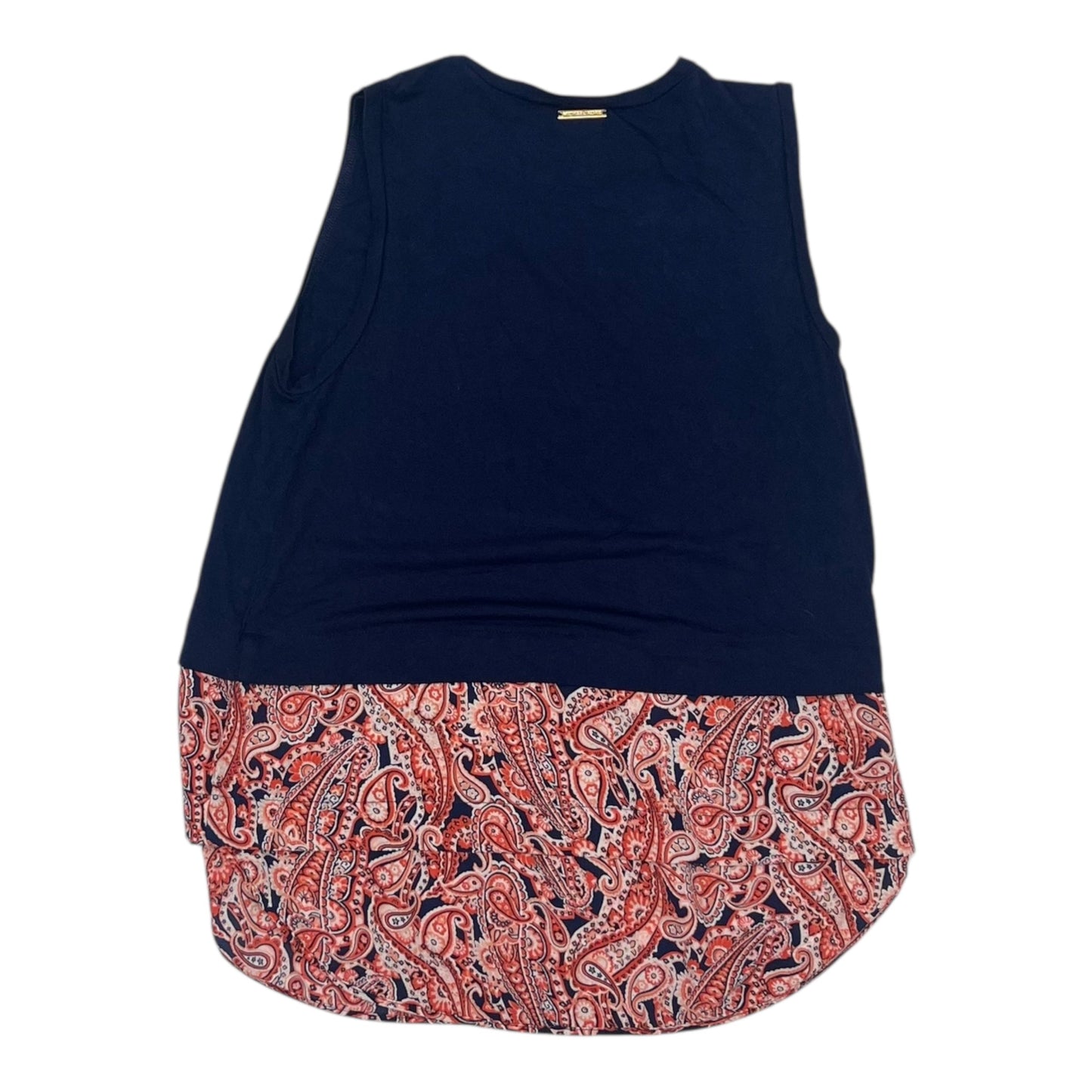 Top Sleeveless Designer By Michael Kors In Navy, Size:S