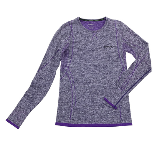 PURPLE ATHLETIC TOP LS COLLAR by CLOTHES MENTOR Size:S