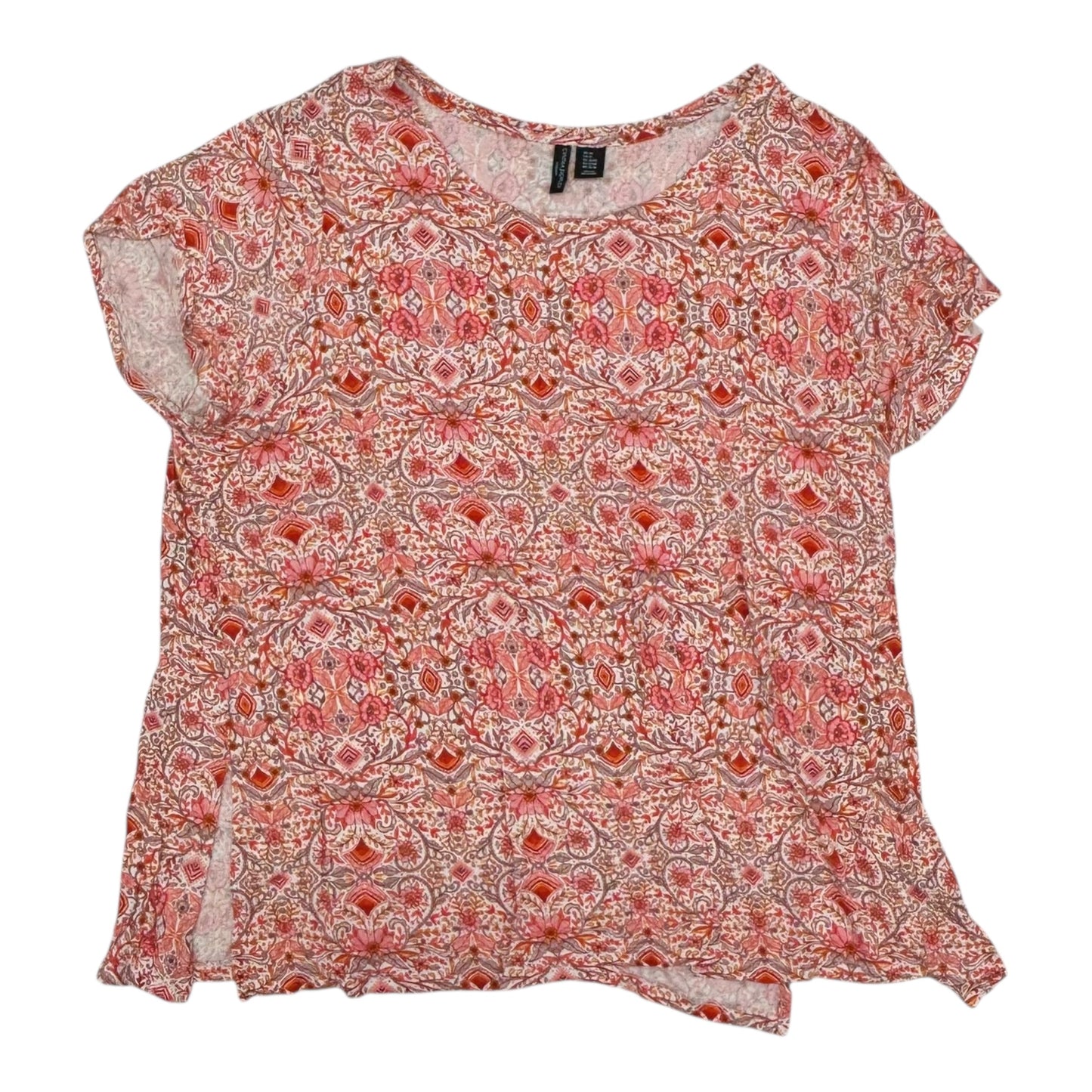 Top Ss By Cynthia Rowley In Orange & White, Size:3X