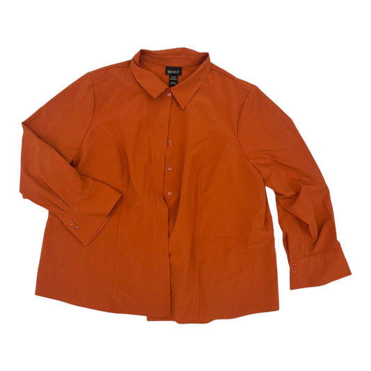 BLOUSE LS by LANE BRYANT in ORANGE, Size:4X