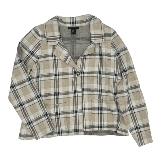 Sweater Cardigan By Tahari In Tan, Size:Xl
