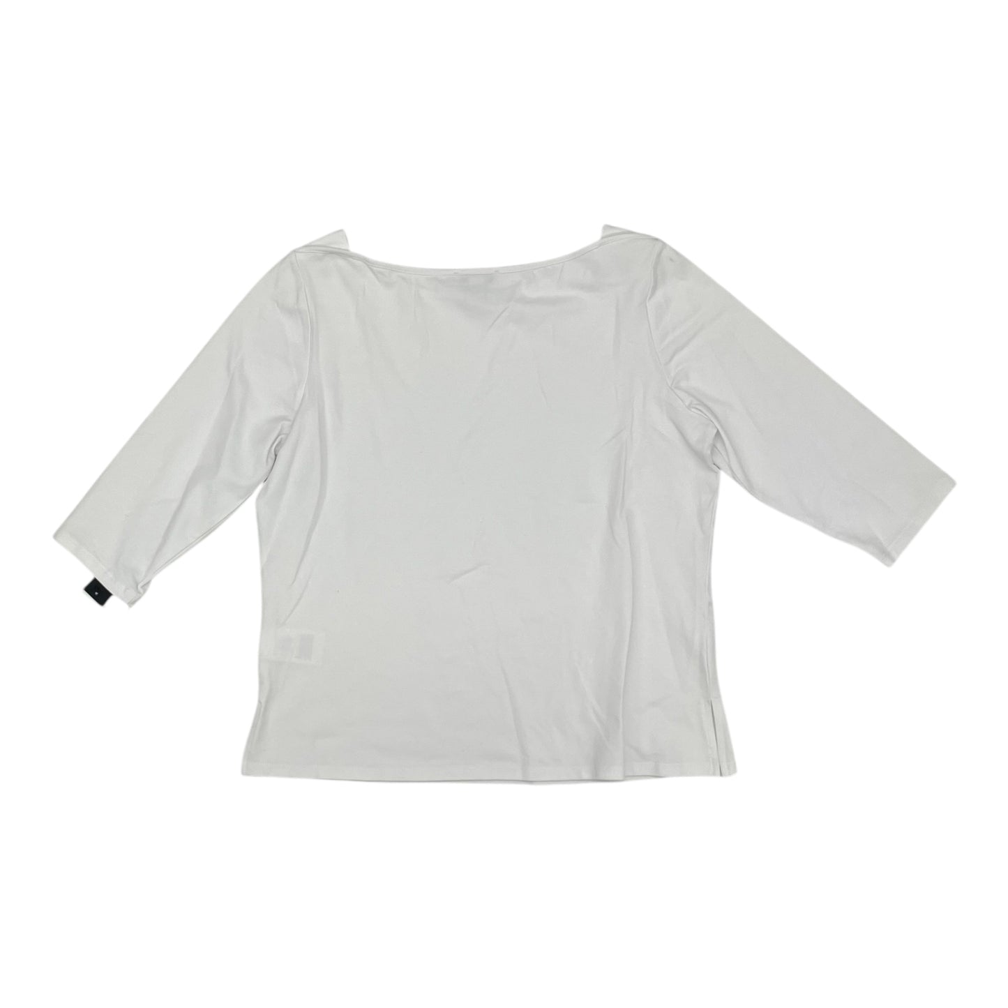 Top 3/4 Sleeve By Tribal In White, Size:Sp
