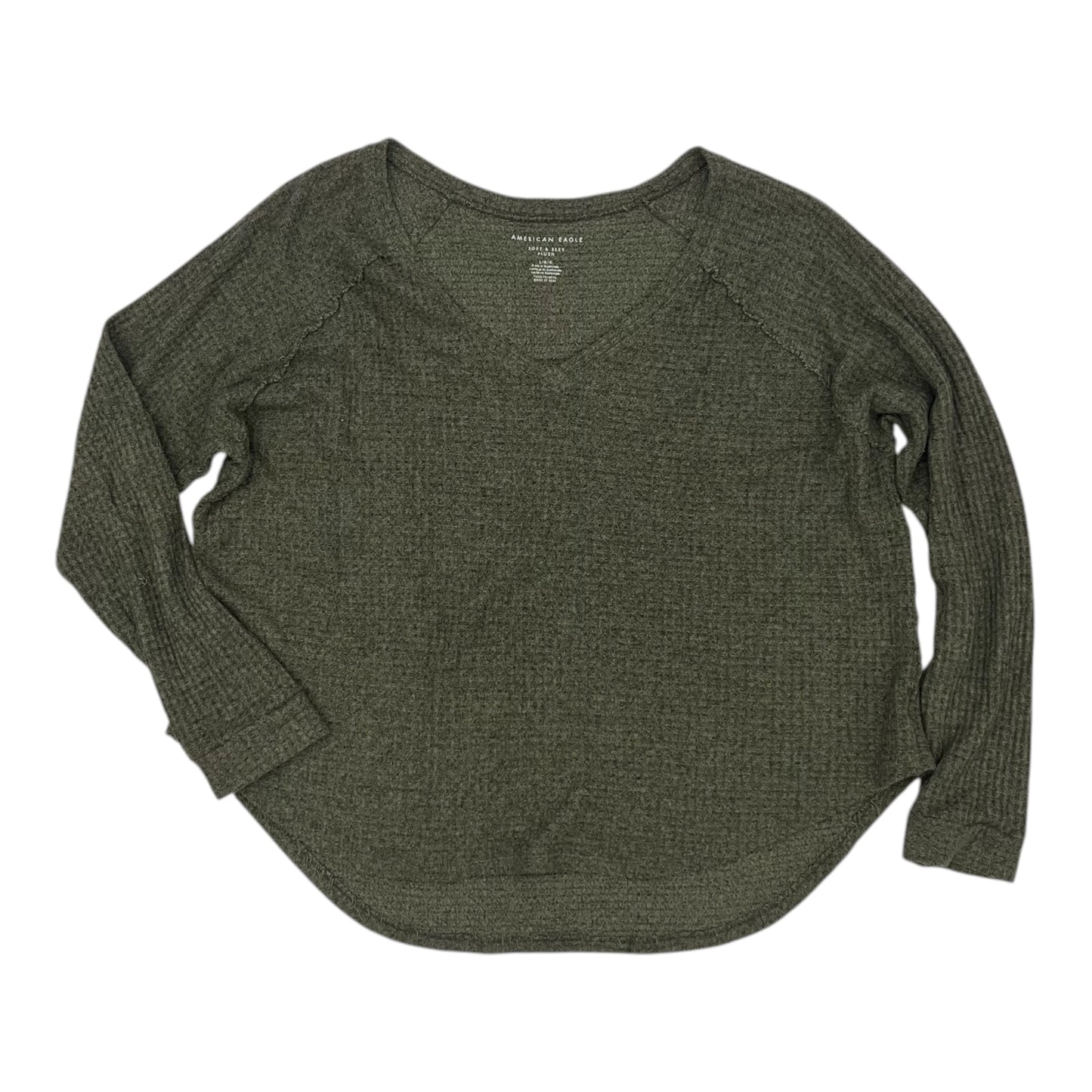 Top Ls By American Eagle In Green, Size:L