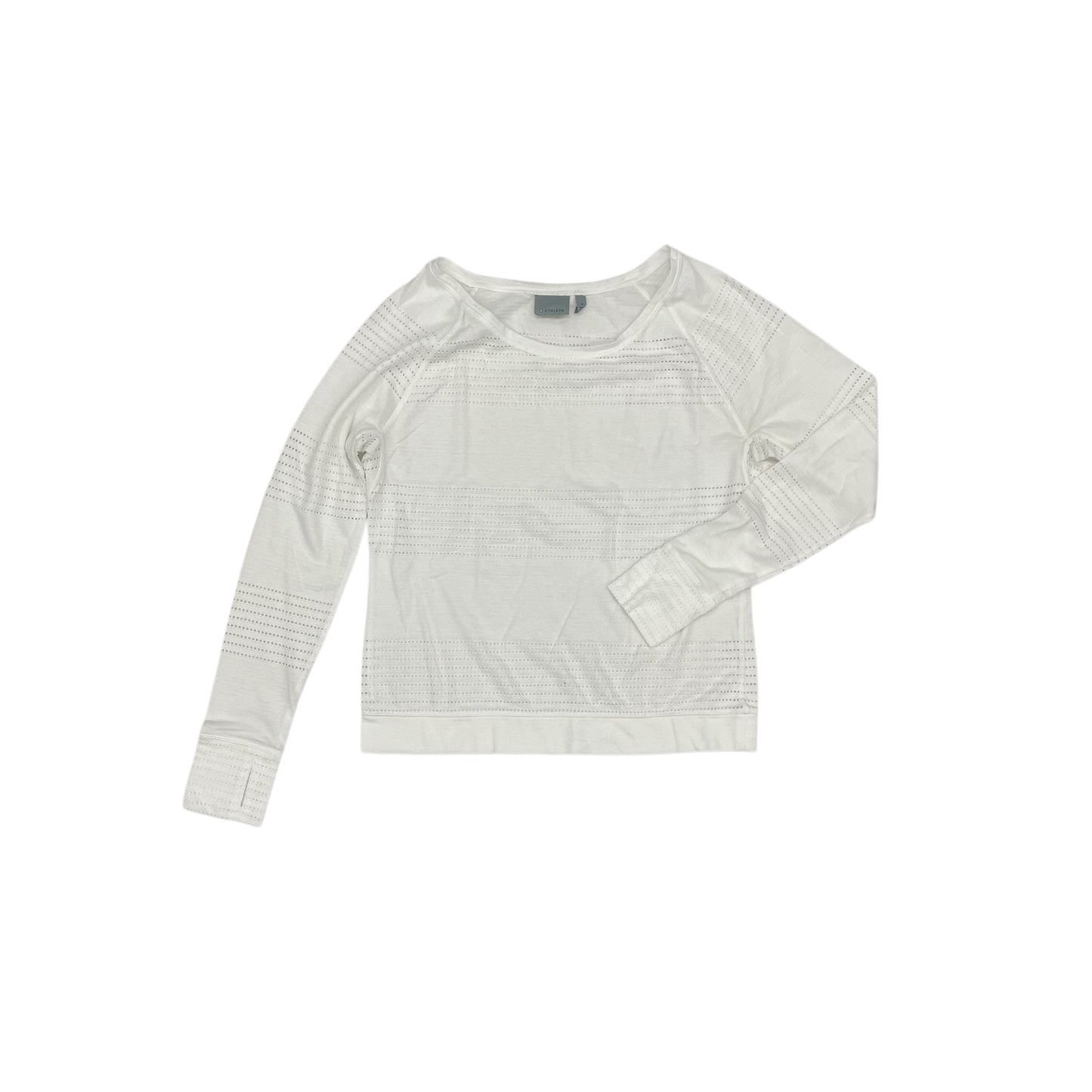 Athletic Top Ls Crewneck By Athleta In White, Size:M