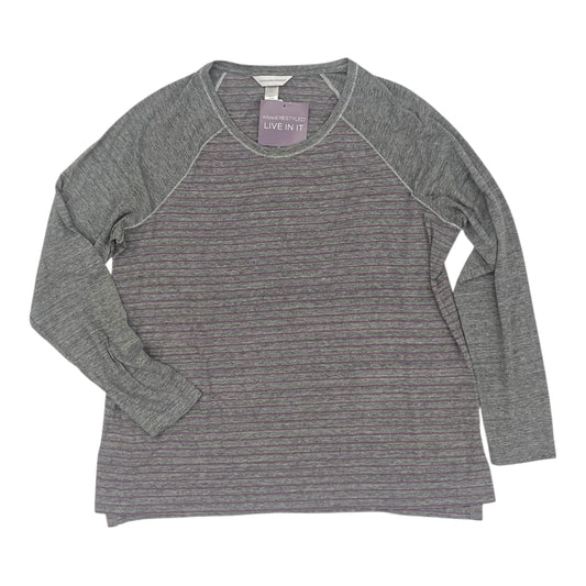 Top Ls By Christopher And Banks In Grey & Purple, Size:Xl