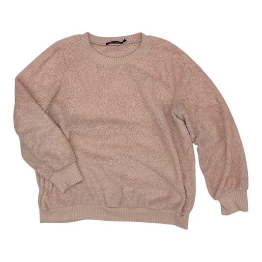 Sweatshirt Crewneck By Doe & Rae In Pink, Size:L