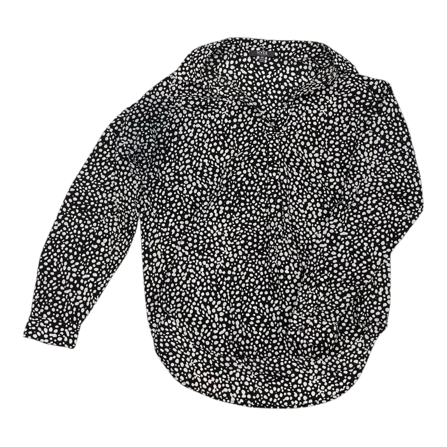 Blouse Ls By Not Your Daughters Jeans In Black & White, Size:Xs