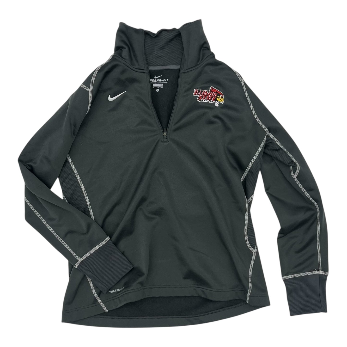 Athletic Top Ls Collar By Nike In Grey, Size:Xl