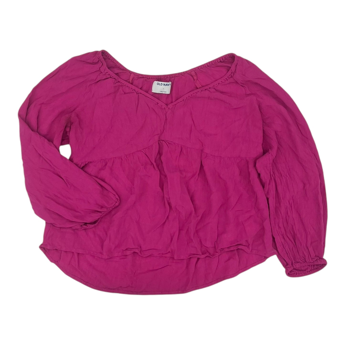 Blouse Ls By Old Navy In Pink, Size:L